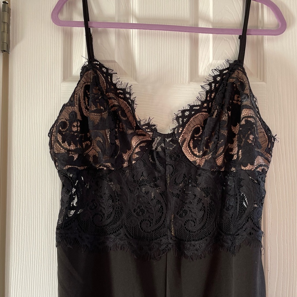 Sexy Black Lace Top Jumpsuit